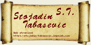 Stojadin Tabašević vizit kartica